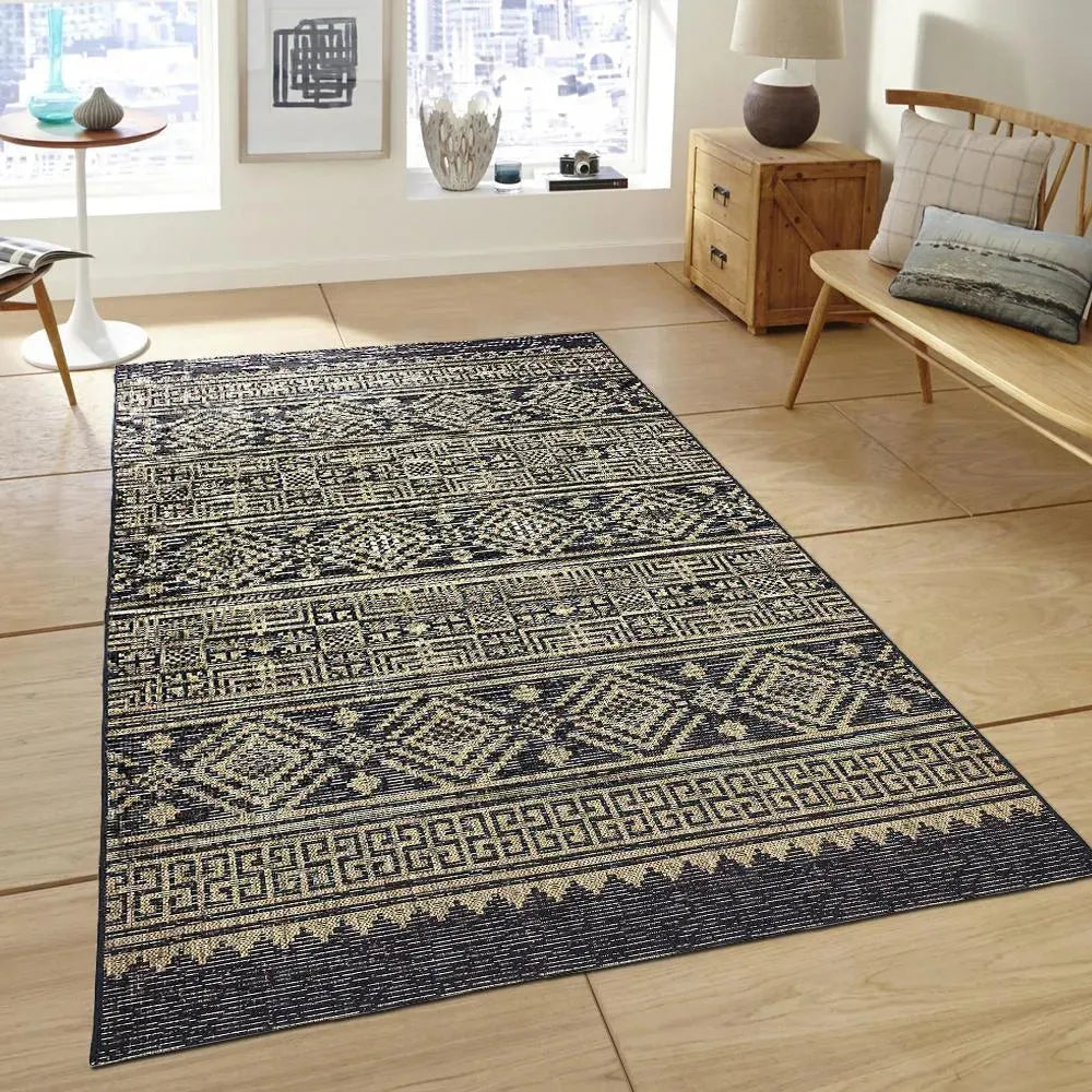 Sun Shower LR81241 Black Brown Rug