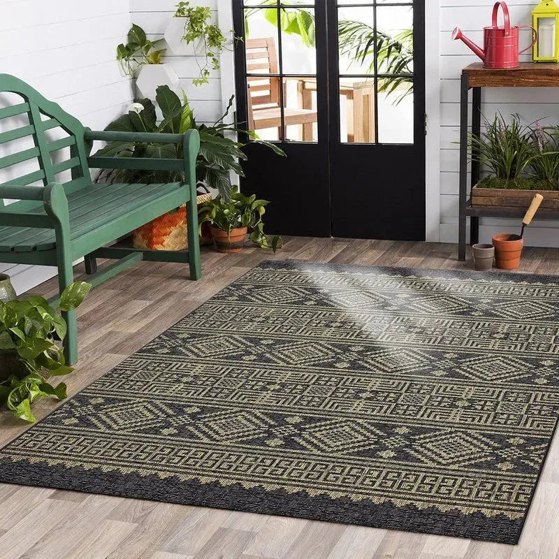 Sun Shower LR81241 Black Brown Rug