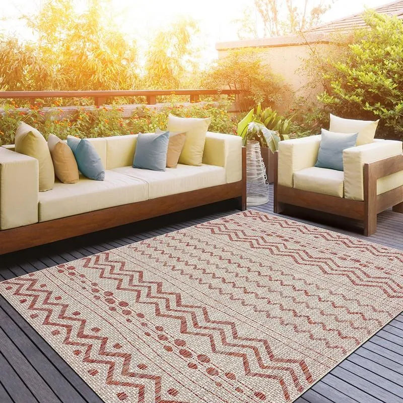 Sun Shower LR81244 Beige Red Rug - Rug & Home