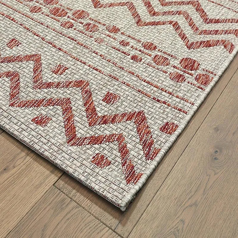 Sun Shower LR81244 Beige Red Rug - Rug & Home