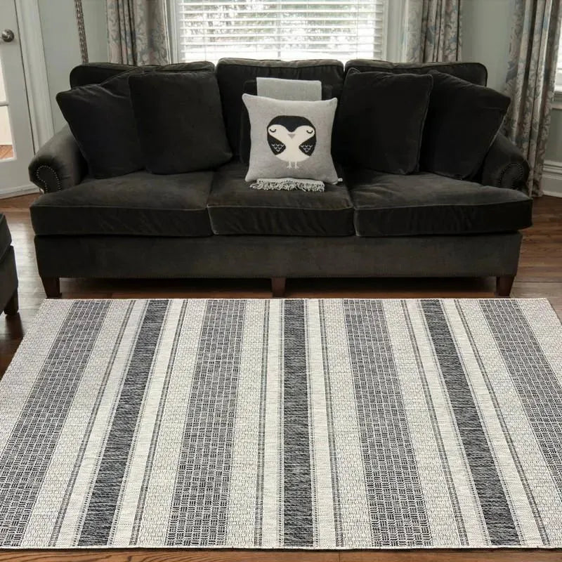 Sun Shower LR81246 Gray Black Rug