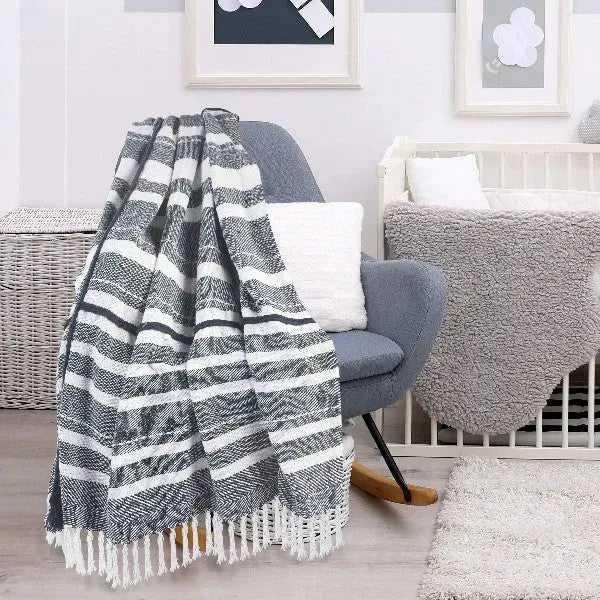 Sundry 80191NAV Navy Throw Blanket