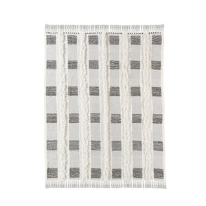 Sundry 80273SWT Sharkskin/White Throw Blanket - Rug & Home