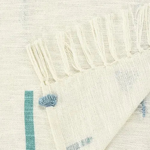 Sundry 80274AHW Aqua Haze/White Throw Blanket