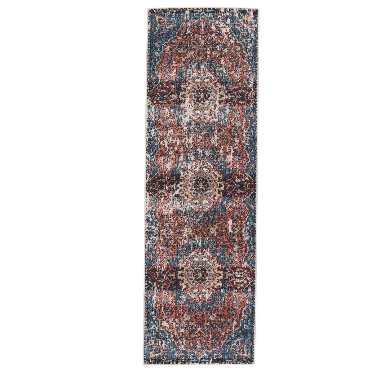 Swoon SWO08 Deep Red/Blue Rug - Rug & Home