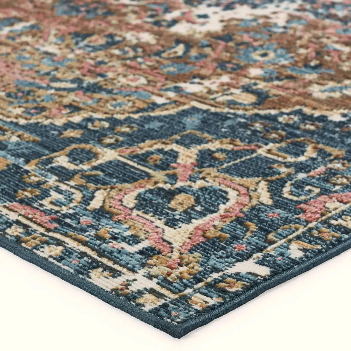 Swoon SWO15 Blue/Rust Rug - Rug & Home