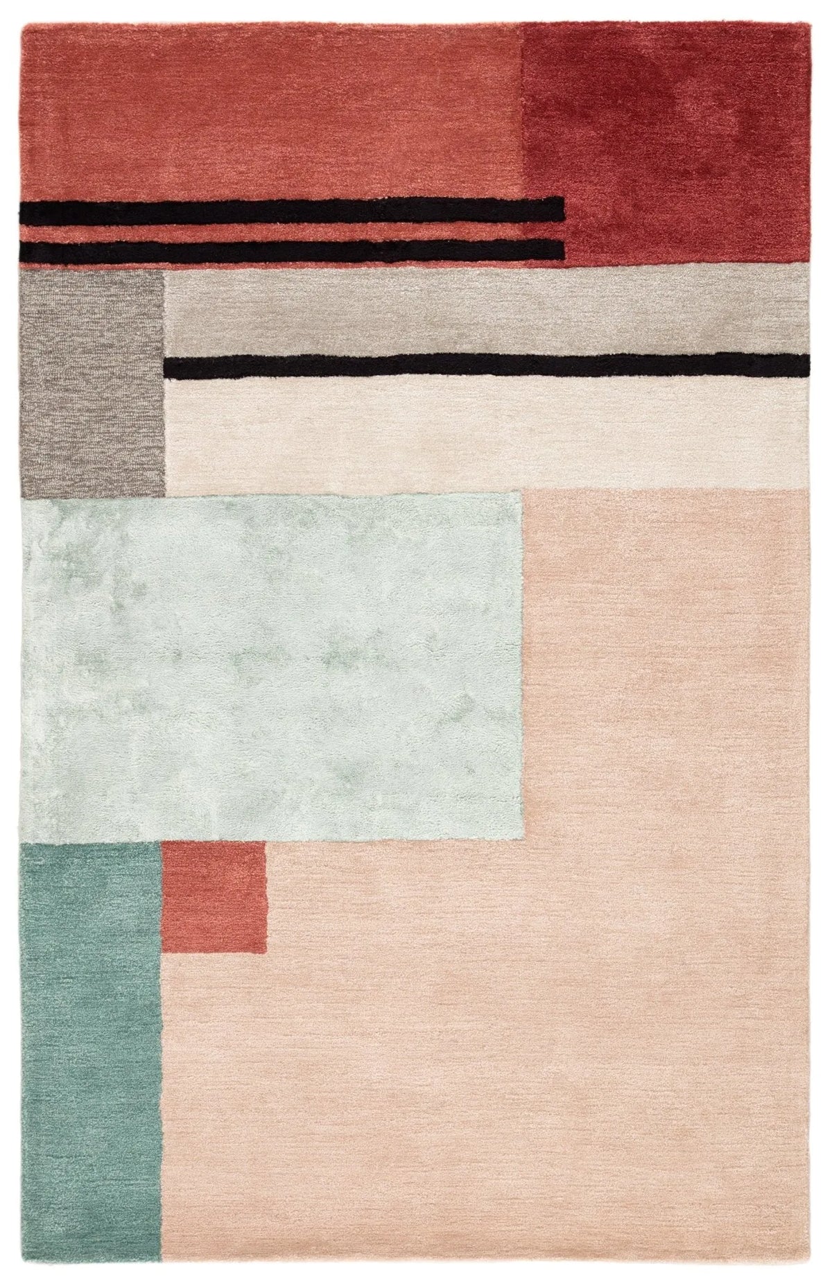 Syntax SYN04 Segment Pink/Red Rug - Rug & Home