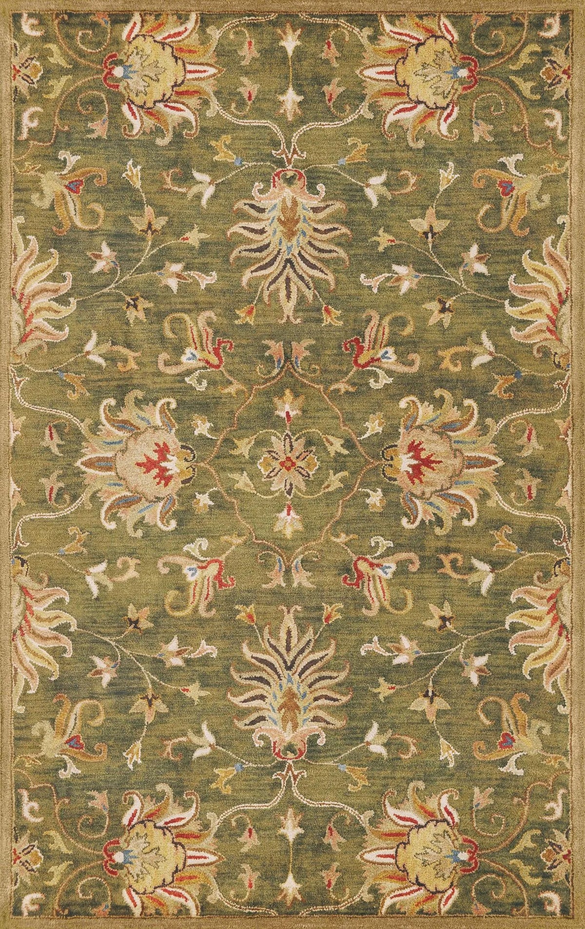 Syriana 6010 Emerald Green Agra Rug - Rug & Home