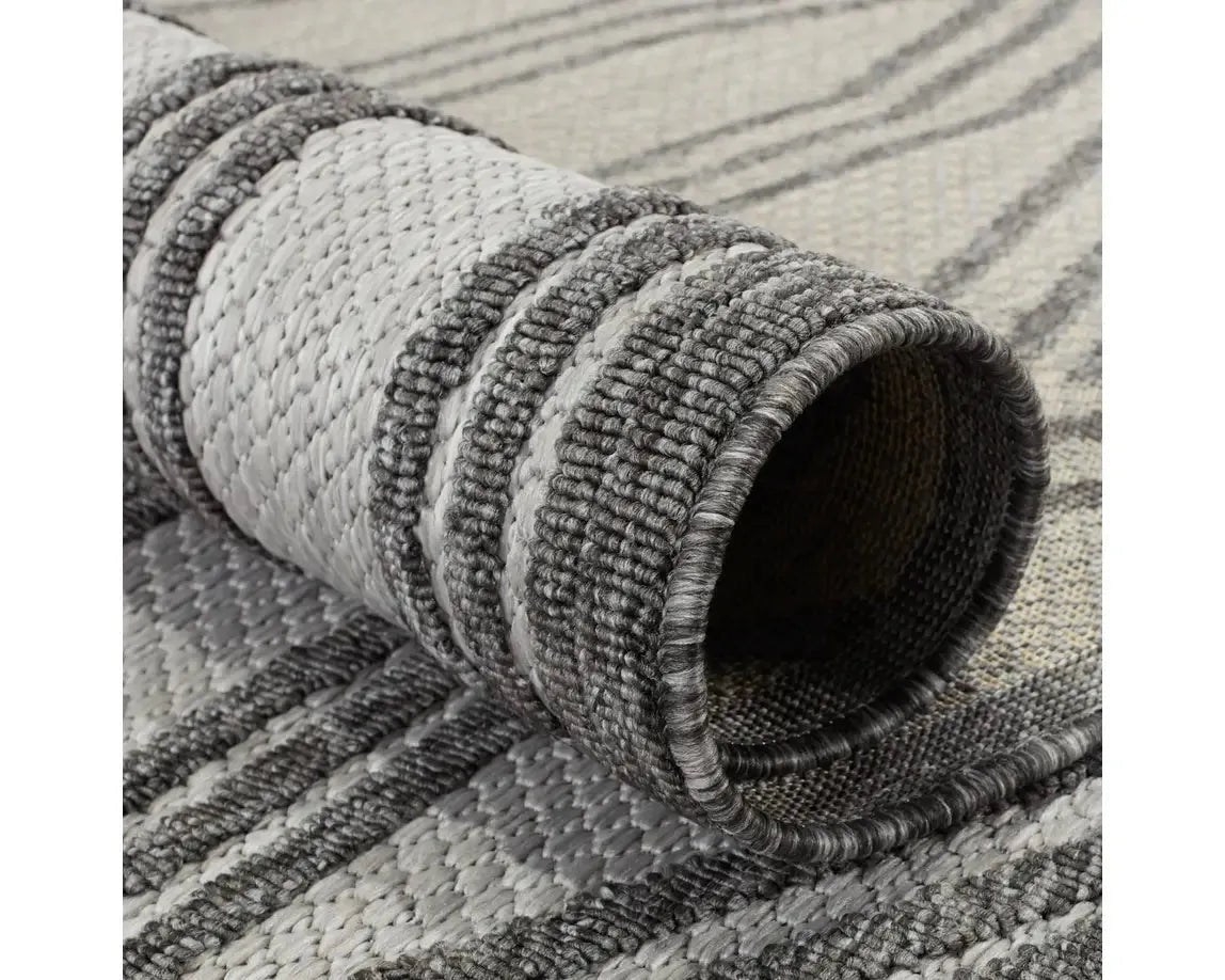 Tajiri TNC05 Dark Grey/Silver Rug - Rug & Home