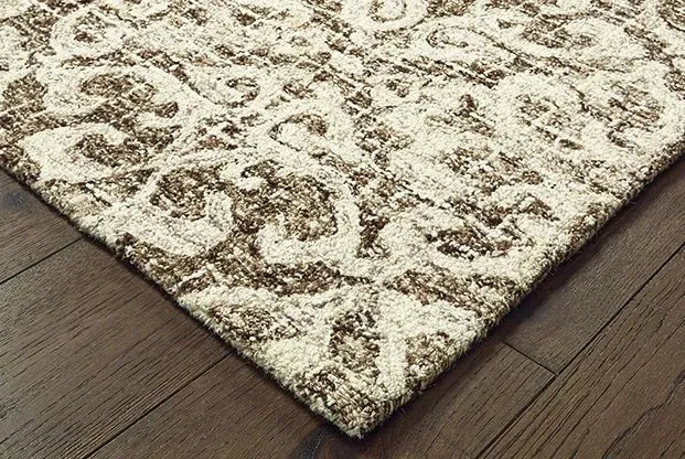 Tallavera 55607 Brown Ivory Rug