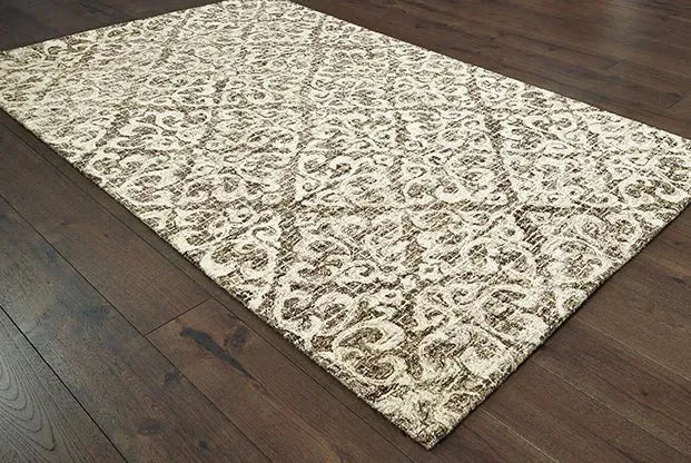 Tallavera 55607 Brown Ivory Rug