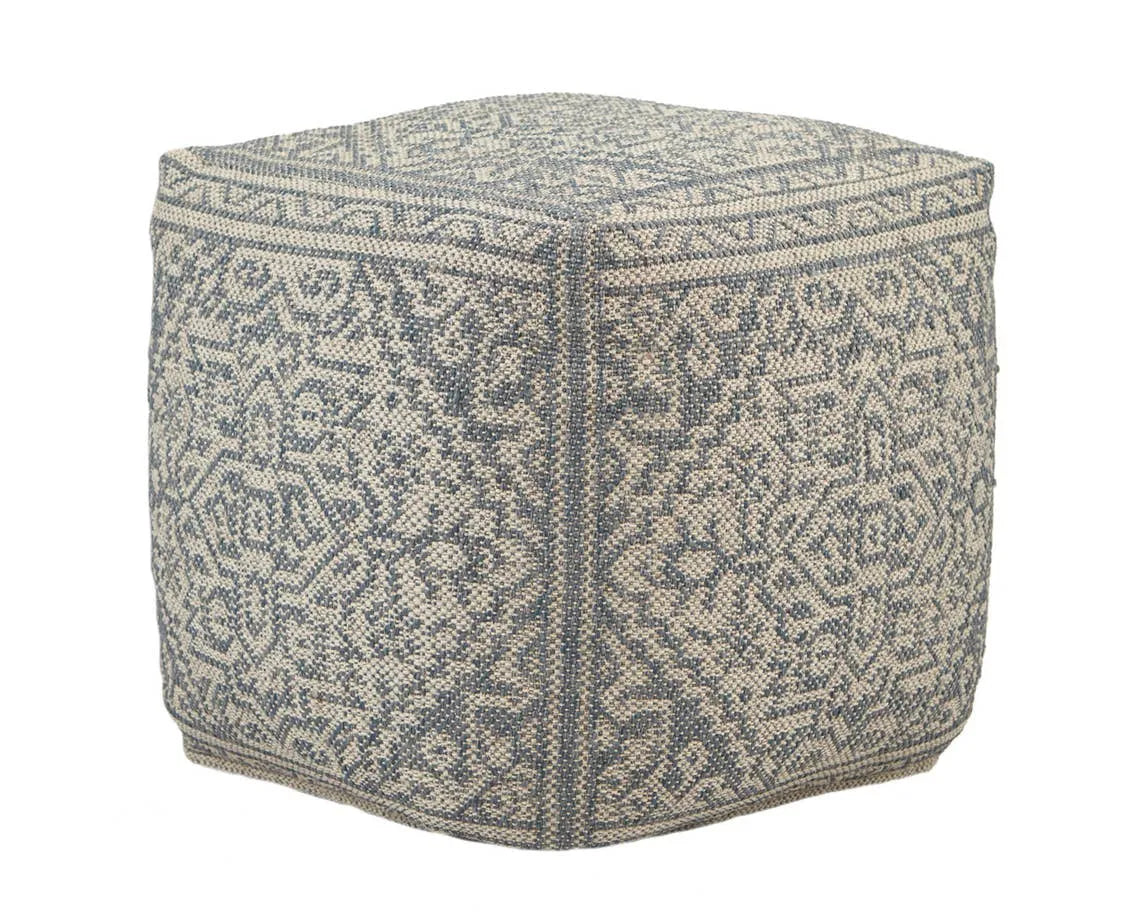 Tandem TDM01 Slate/Light Grey Pouf - Rug & Home