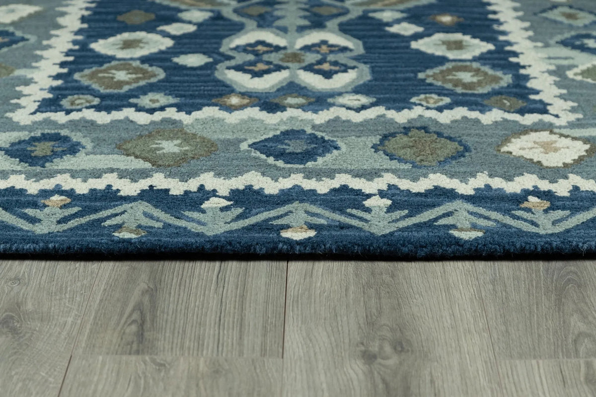 Tangier Tan-1 Blue Rug - Rug & Home