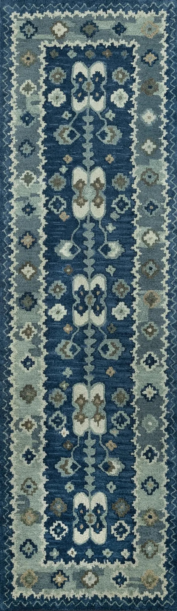 Tangier Tan-1 Blue Rug - Rug & Home