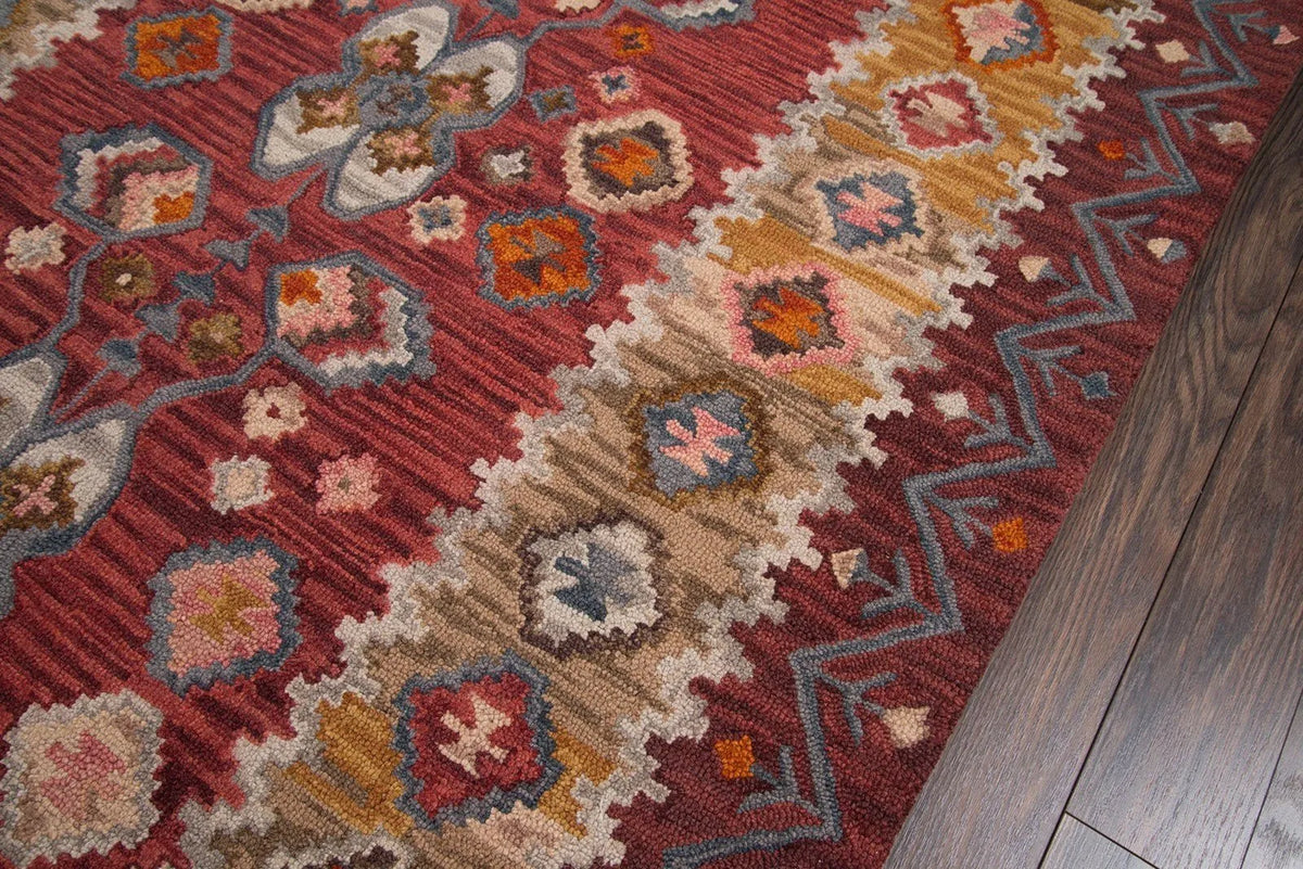 Tangier TAN 1 Red Rug - Rug & Home