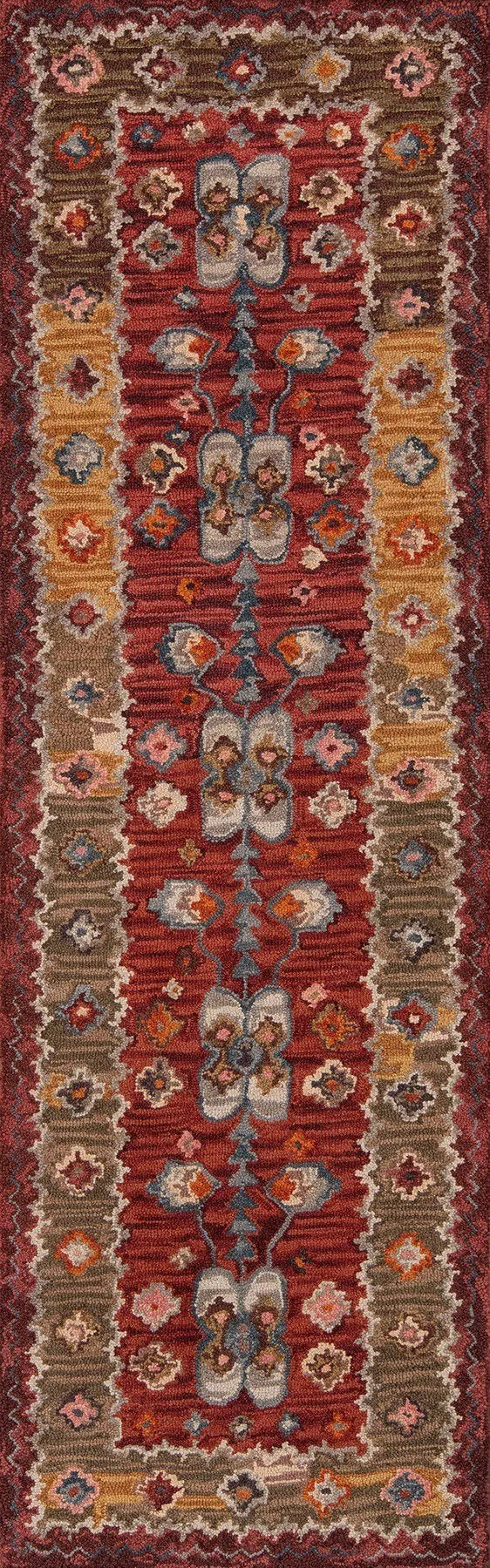 Tangier TAN 1 Red Rug - Rug & Home