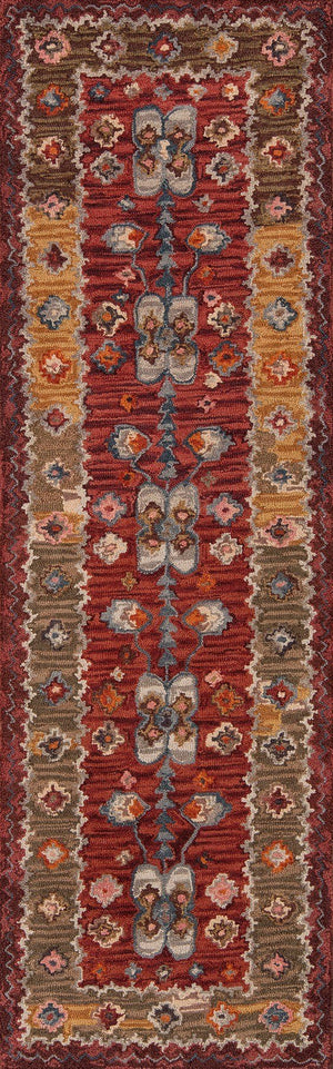Tangier TAN 1 Red Rug - Rug & Home