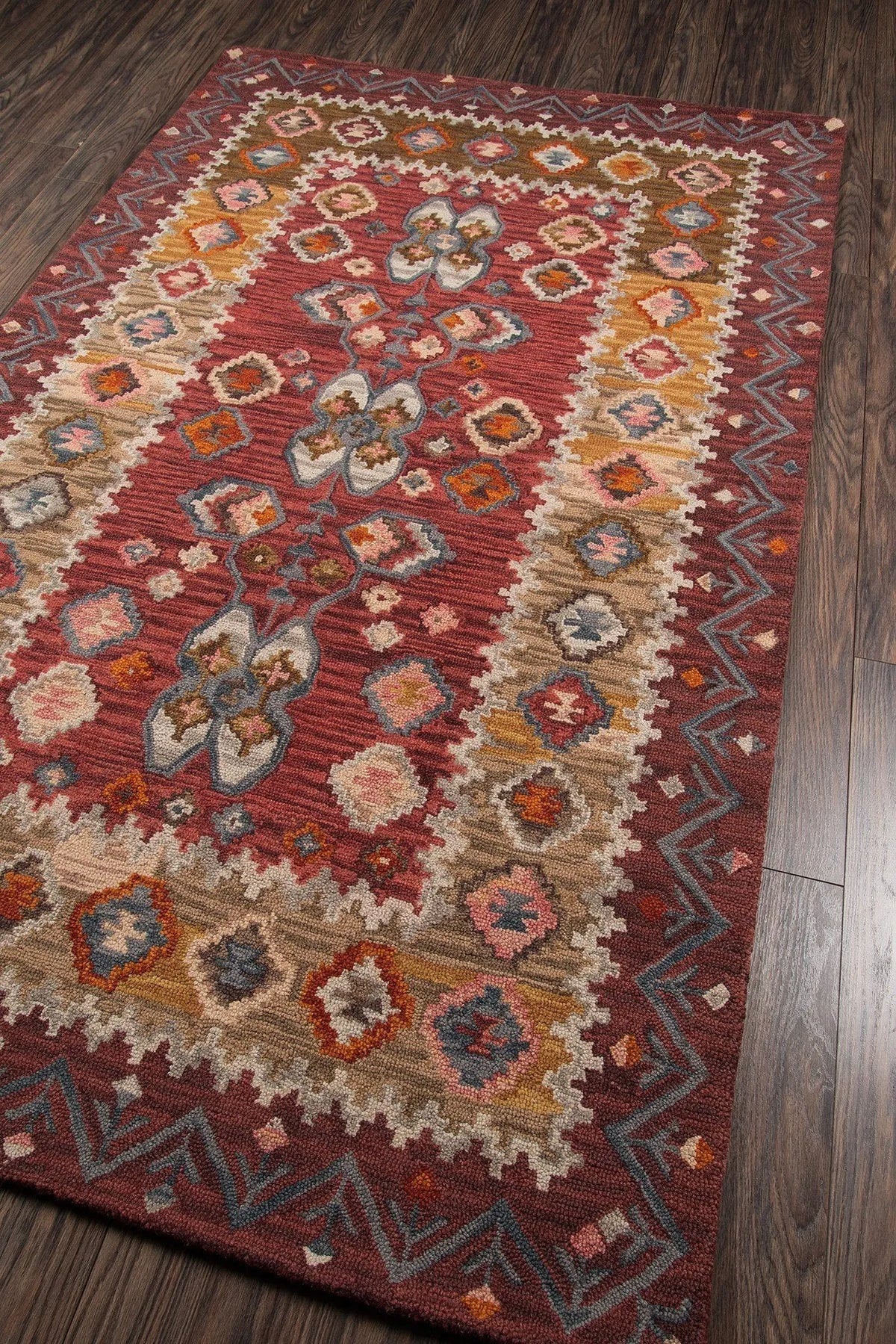 Tangier TAN 1 Red Rug - Rug & Home