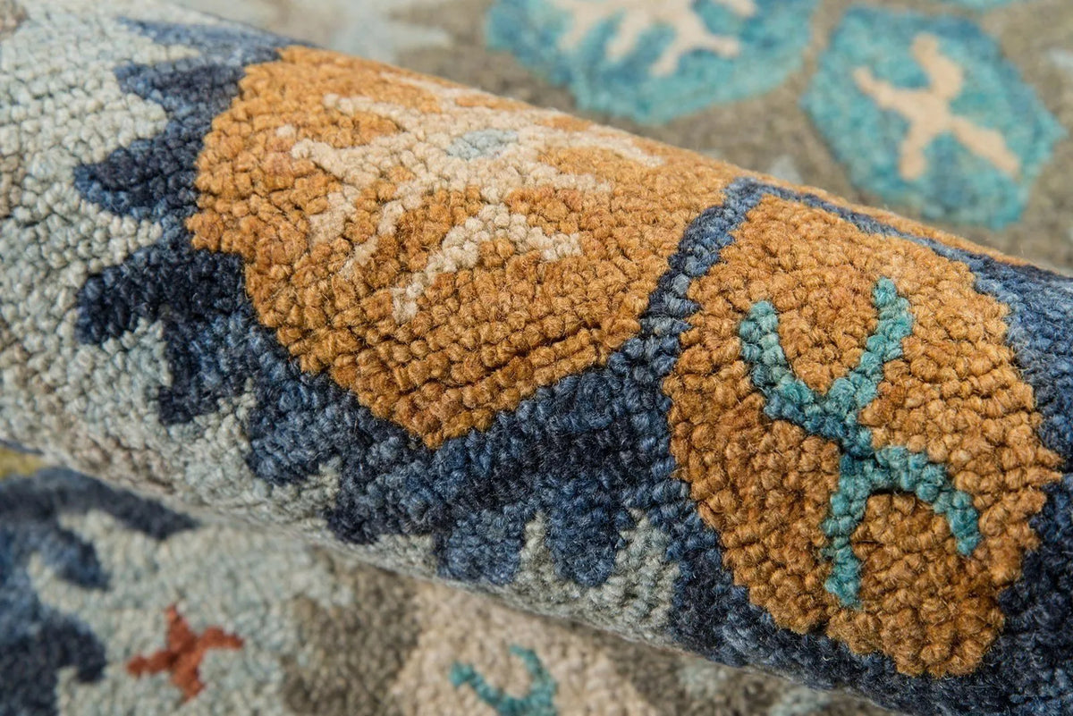 Tangier TAN 17 Blue Rug - Rug & Home