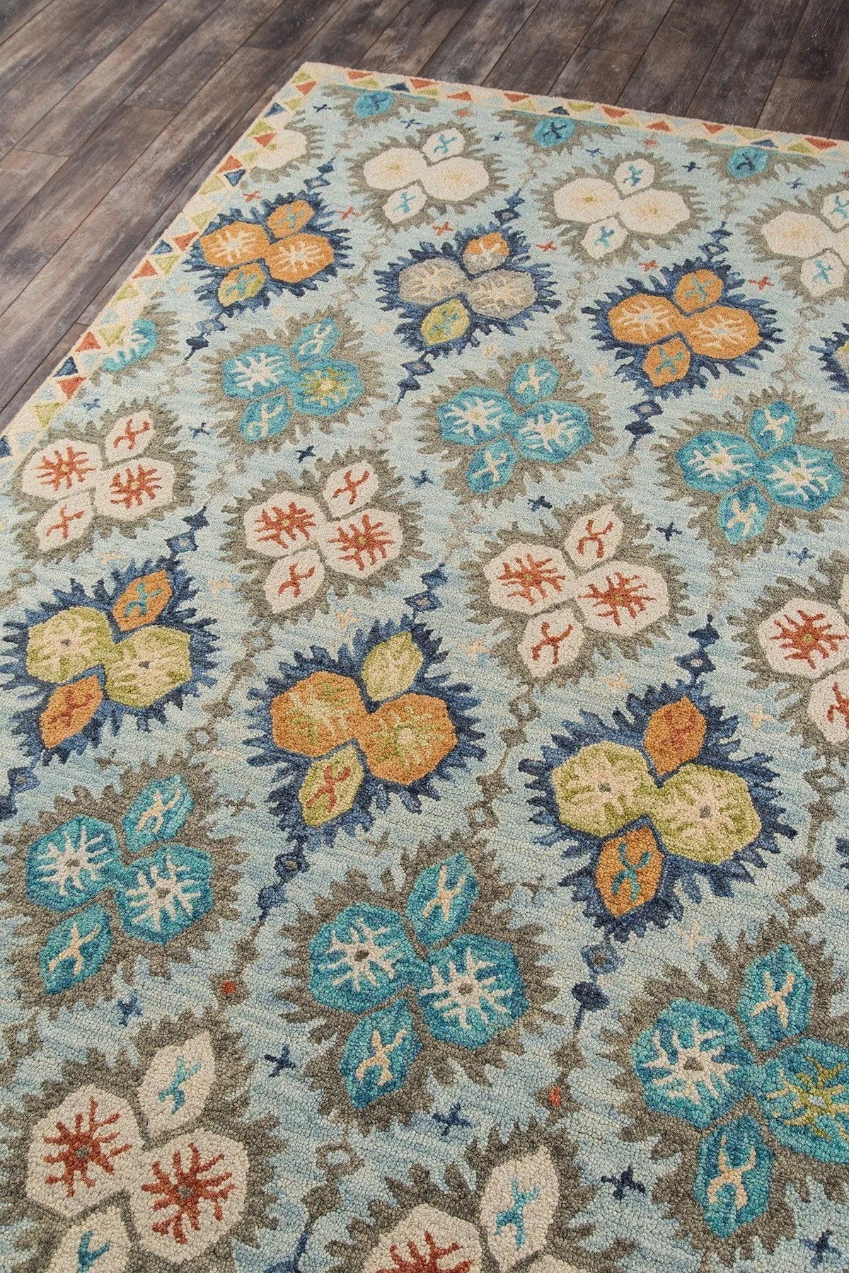 Tangier TAN 17 Blue Rug - Rug & Home