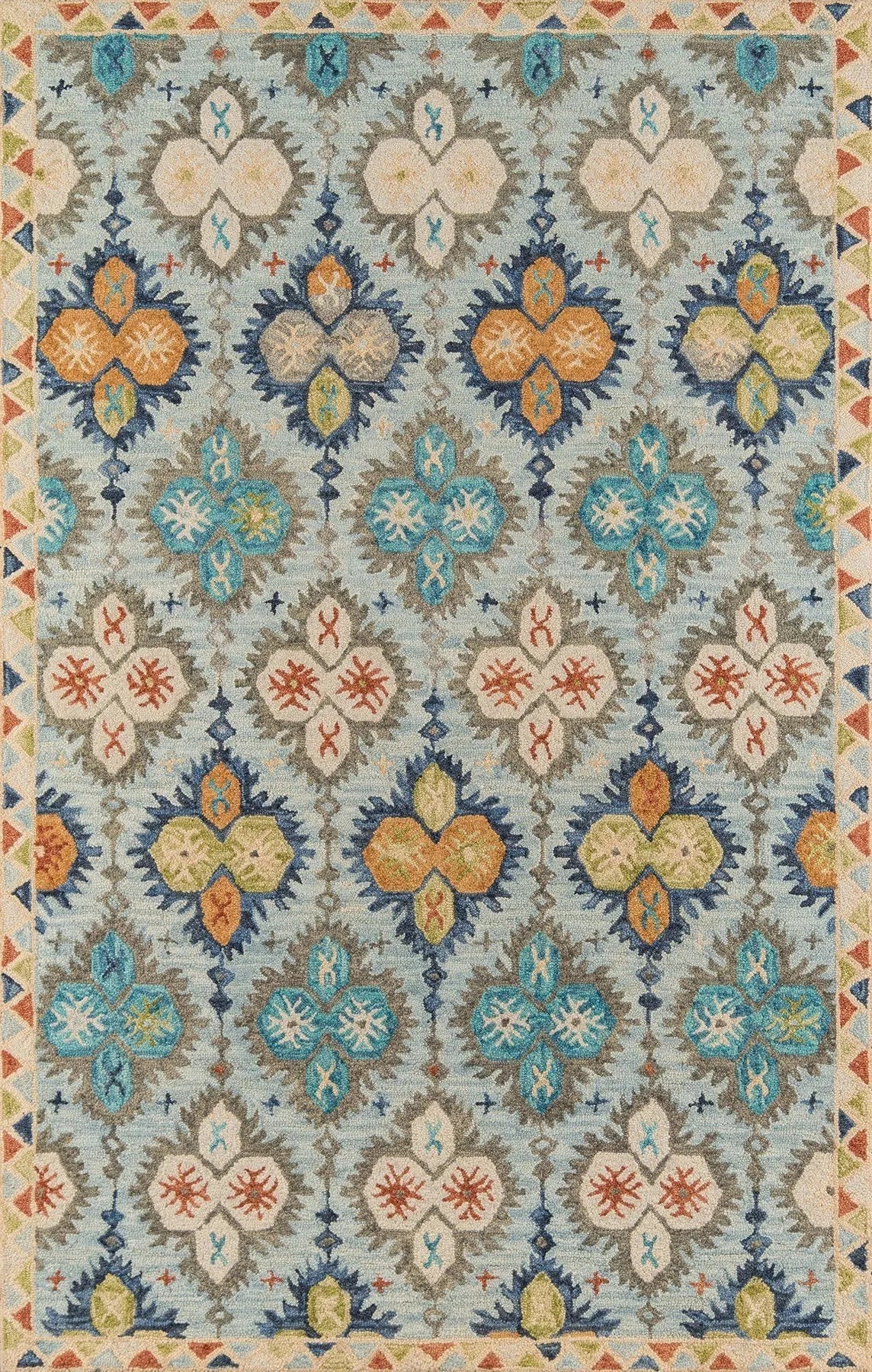 Tangier TAN 17 Blue Rug - Rug & Home