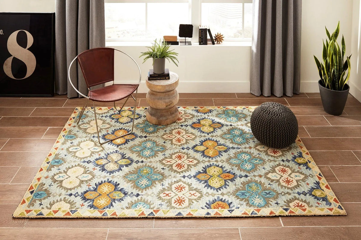 Tangier TAN 17 Blue Rug - Rug & Home