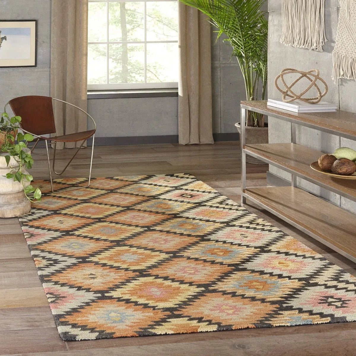 Tangier TAN 19 Black Rug