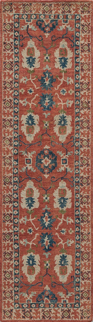 Tangier TAN 3 Red Rug - Rug & Home