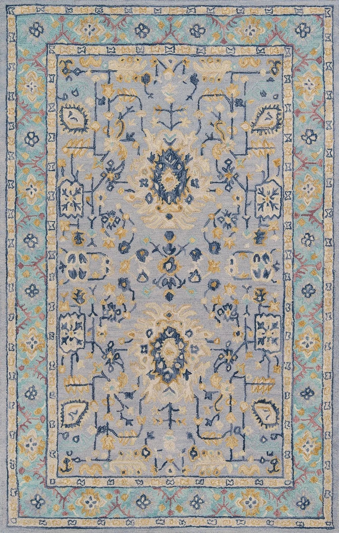 Tangier TAN 30 Blue Rug - Rug & Home