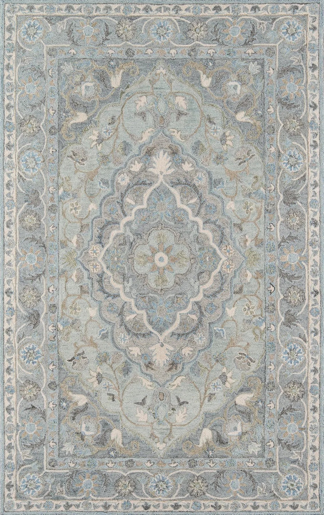 Tangier TAN 33 Blue Rug - Rug & Home