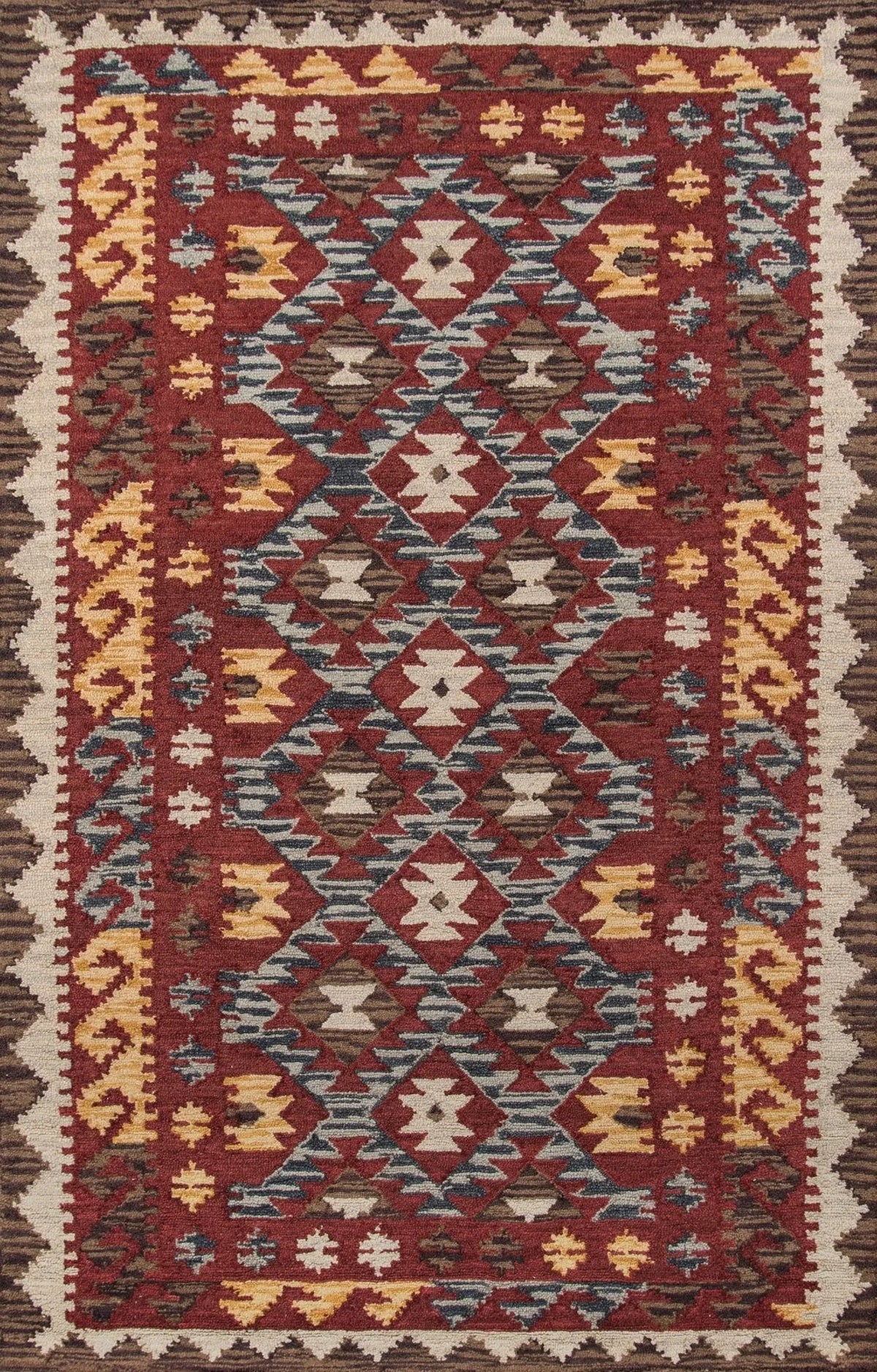 Tangier TAN 7 Red Rug - Rug & Home