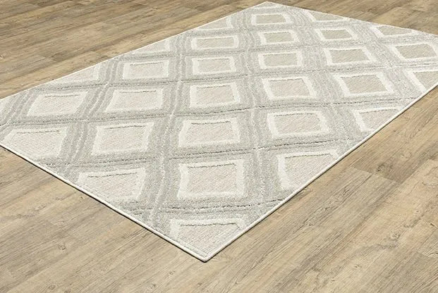 Tangier TAN04 Grey/Ivory Rug - Rug & Home