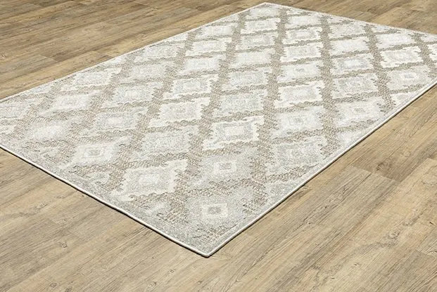 Tangier TAN08 Ivory/Grey Rug - Rug & Home