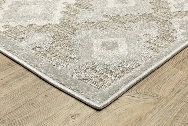 Tangier TAN08 Ivory/Grey Rug - Rug & Home