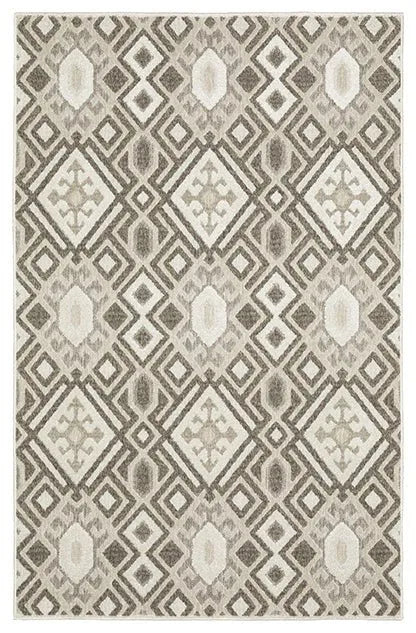 Tangier TAN10 Off-white/Grey Rug - Rug & Home