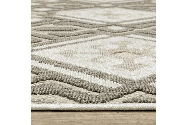 Tangier TAN10 Off-white/Grey Rug - Rug & Home