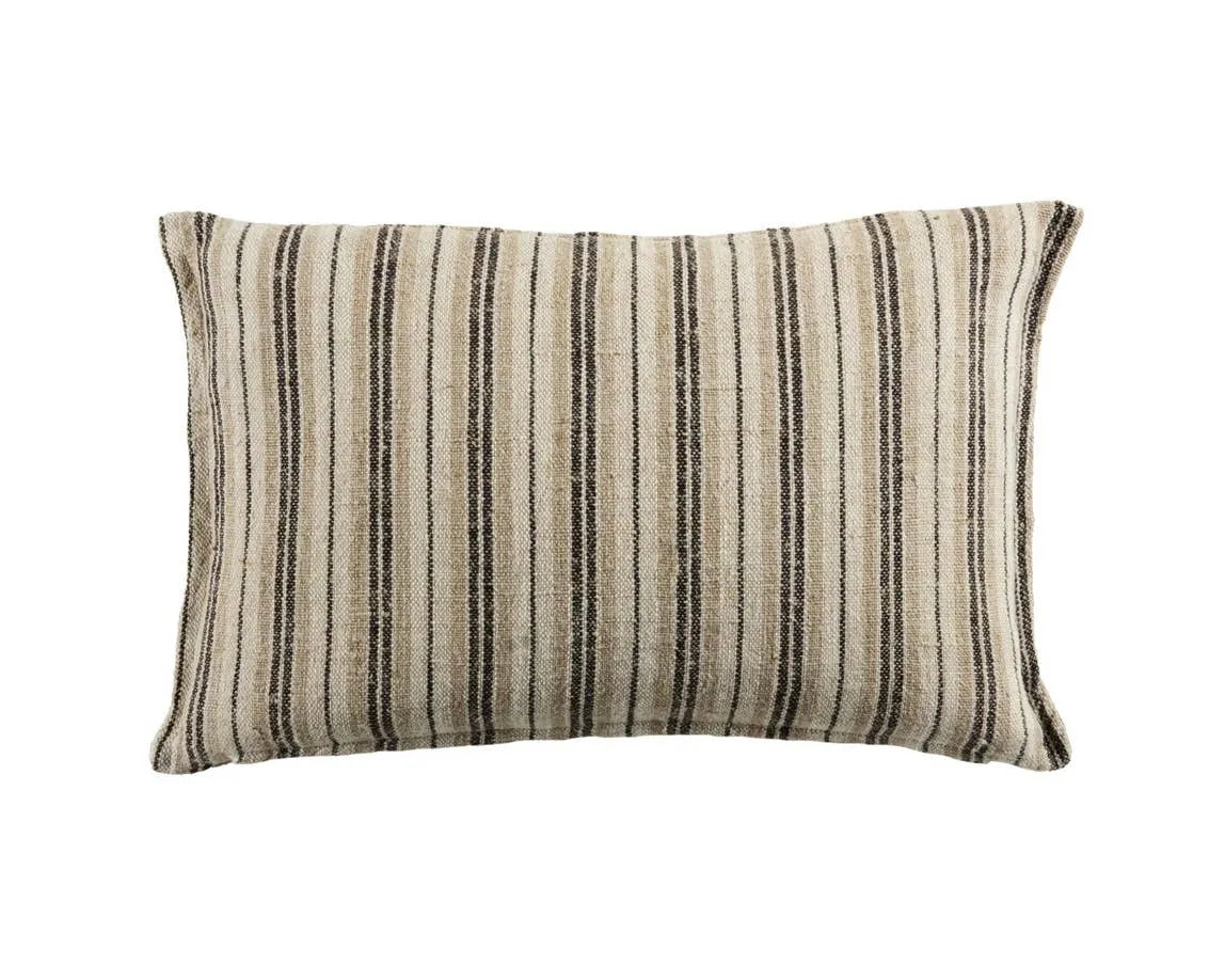 Tanzy TAN01 Dark Brown/Cream Pillow - Rug & Home