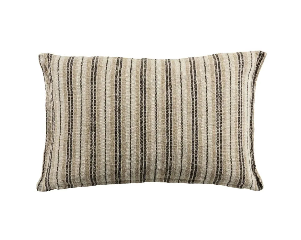 Tanzy TAN01 Dark Brown/Cream Pillow - Rug & Home