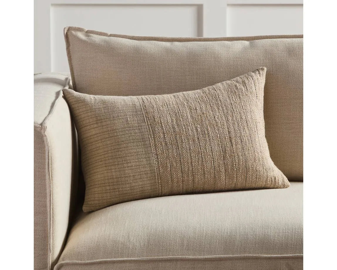 Tanzy TAN08 Light Brown/Cream Pillow - Rug & Home