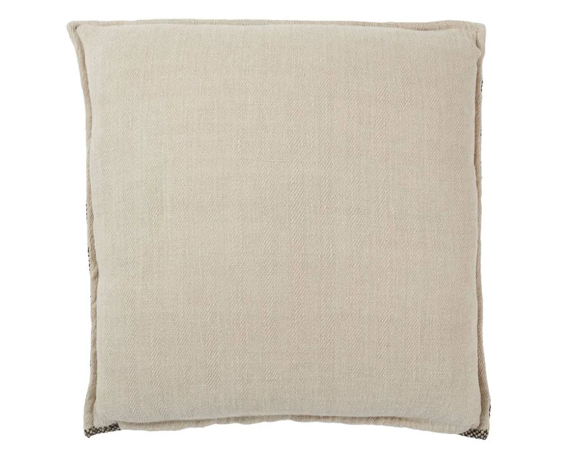 Tanzy TAN14 Beige/Black Pillow - Rug & Home