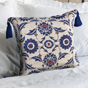Tasseled Suzani Floral LR07376 Throw Pillow - Rug & Home