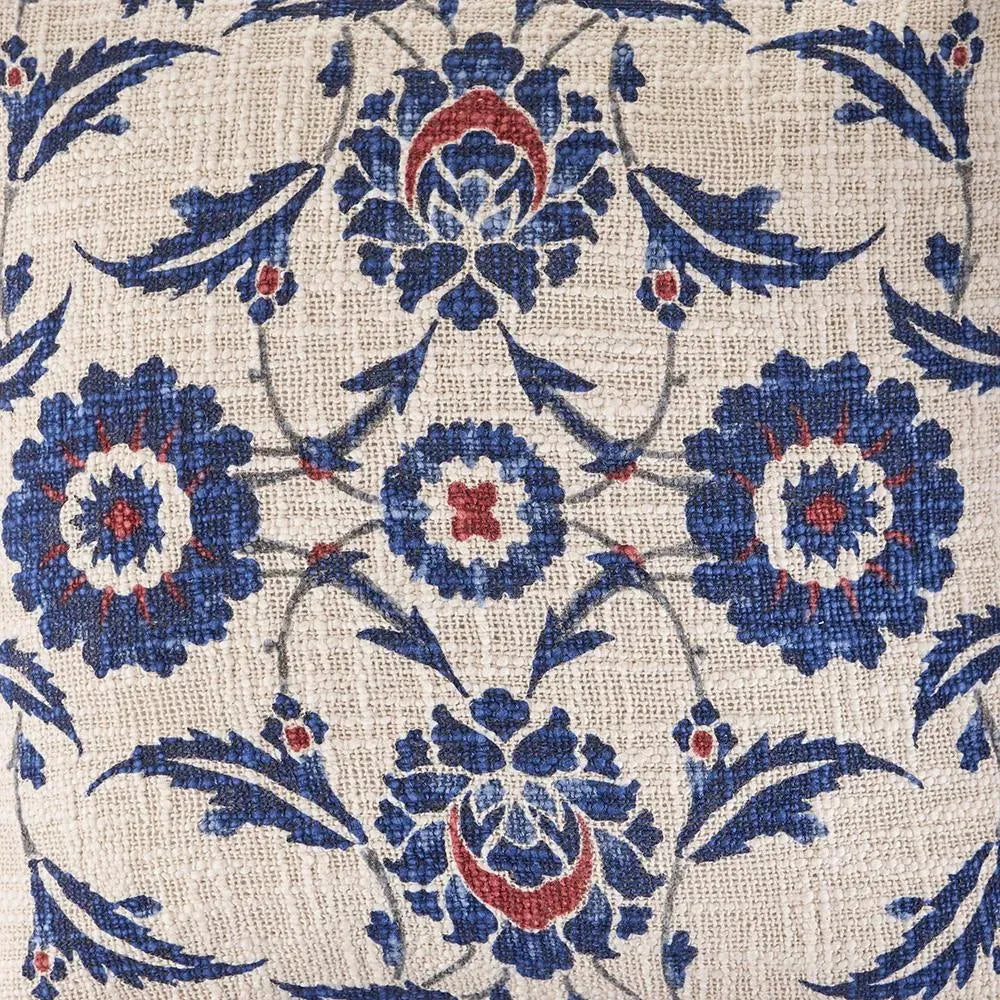 Tasseled Suzani Floral LR07376 Throw Pillow