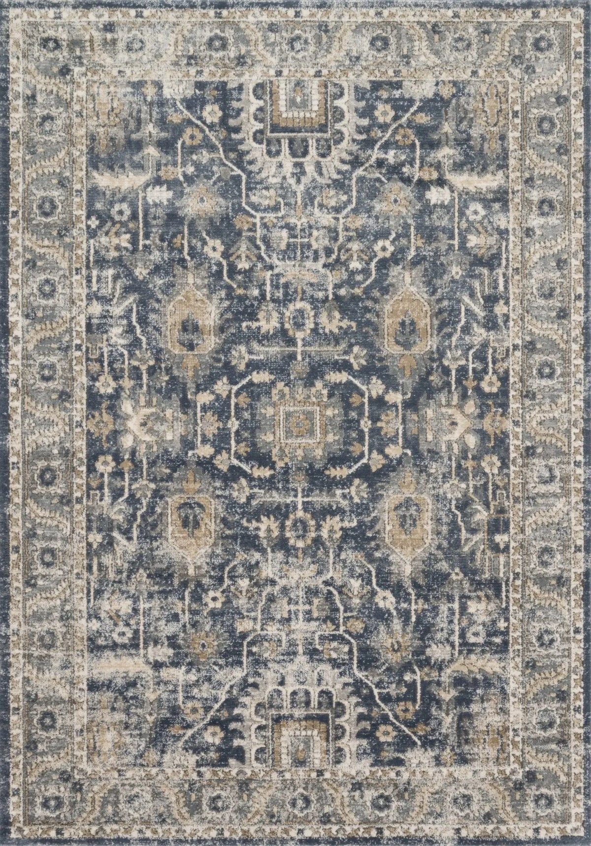 Teagan TEA-03 Denim/Pebble Rug - Rug & Home