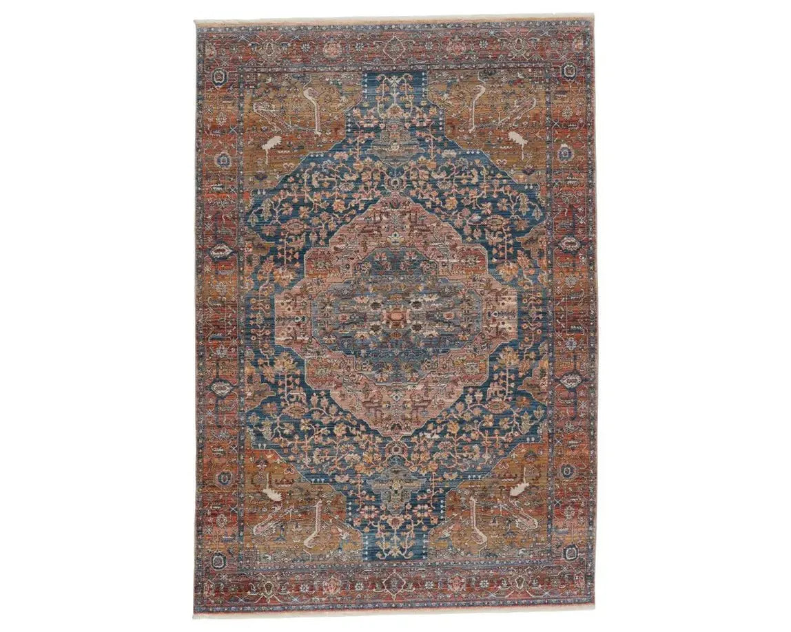 Terra TRR08 Orange/Blue Rug - Rug & Home