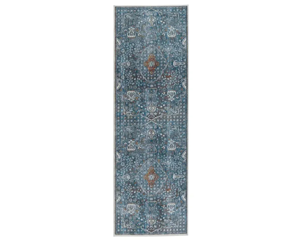 Terra TRR09 Blue/Orange Rug - Rug & Home