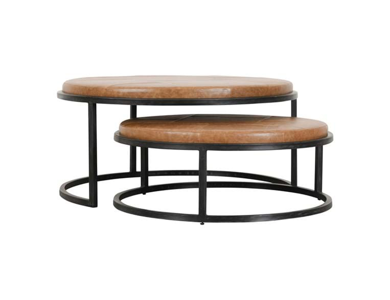 Terrance Nesting Coffee Tables Set of 2 Chestnut - Rug & Home
