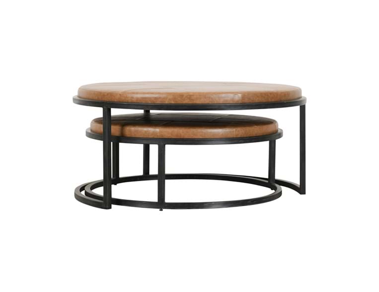 Terrance Nesting Coffee Tables Set of 2 Chestnut - Rug & Home