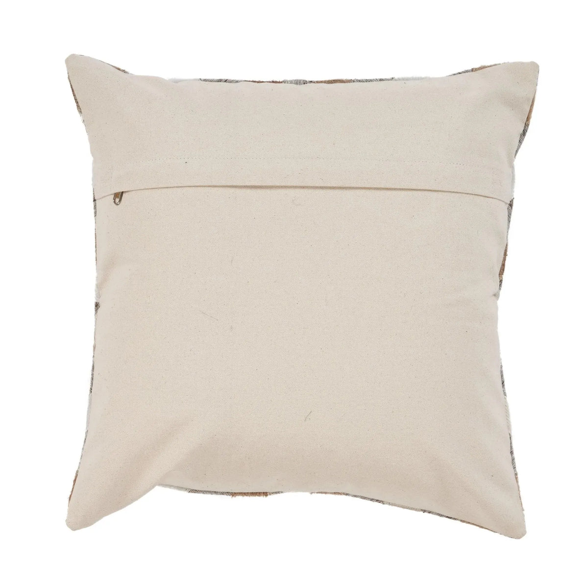 Textured Faux Fur Natural LR07329 Throw Pillow
