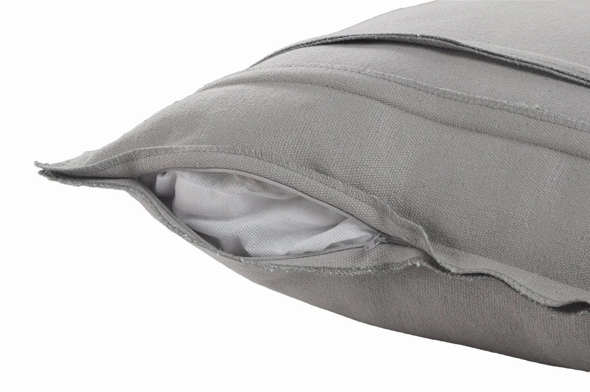 Textured Straps Lr07570 Light Gray Pillow
