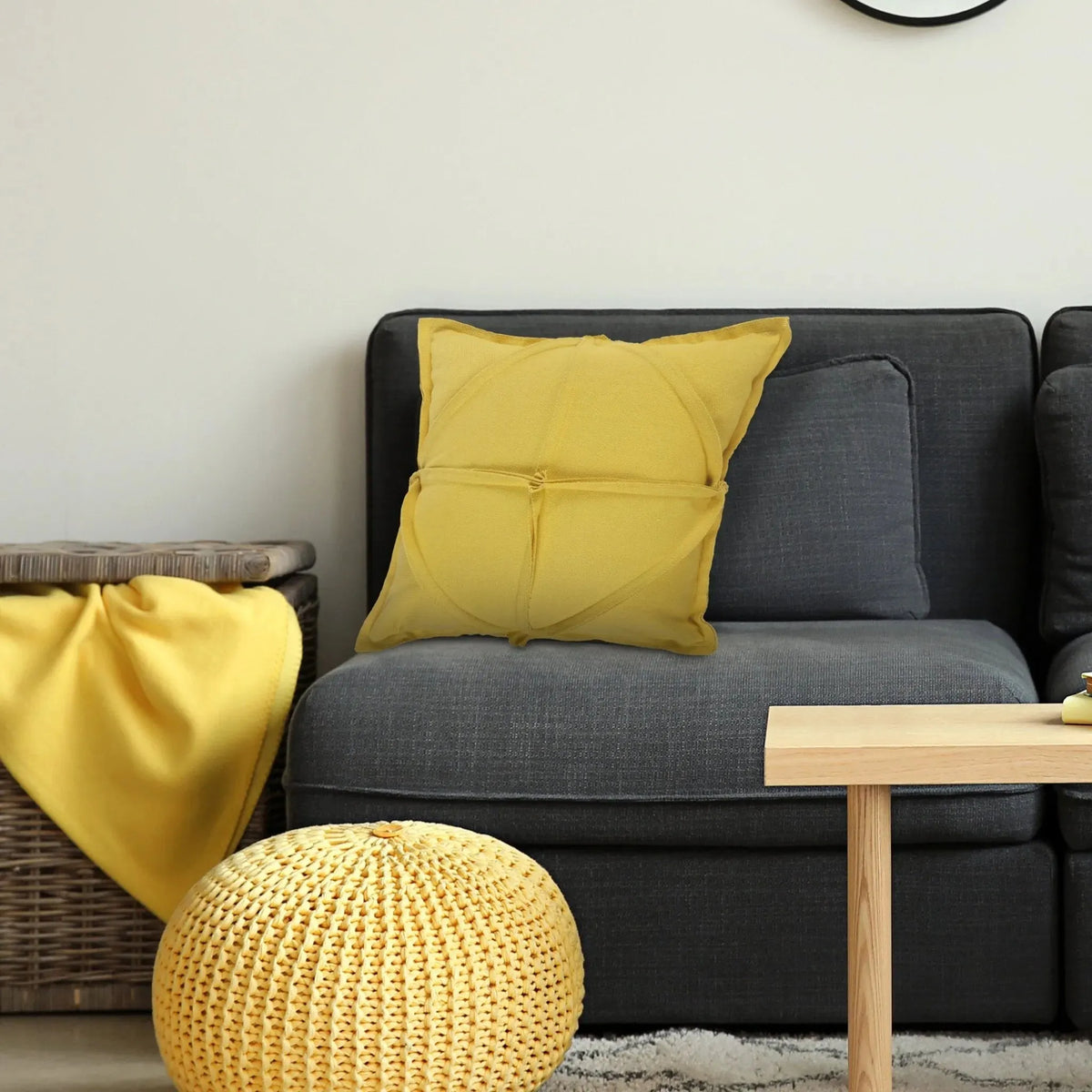 Textured Tile Lr07568 Lemon Pillow